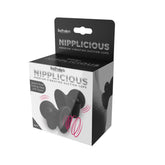 Vibrating Nipple Suction Cups Black for Adult Intimate Pleasure Nipple Suckers